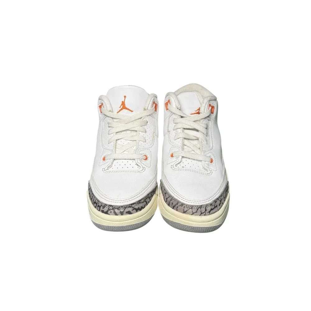 Jordan 3 Retro Georgia Peach White Orange Sail FQ9174-121‎ Kids Size 13C